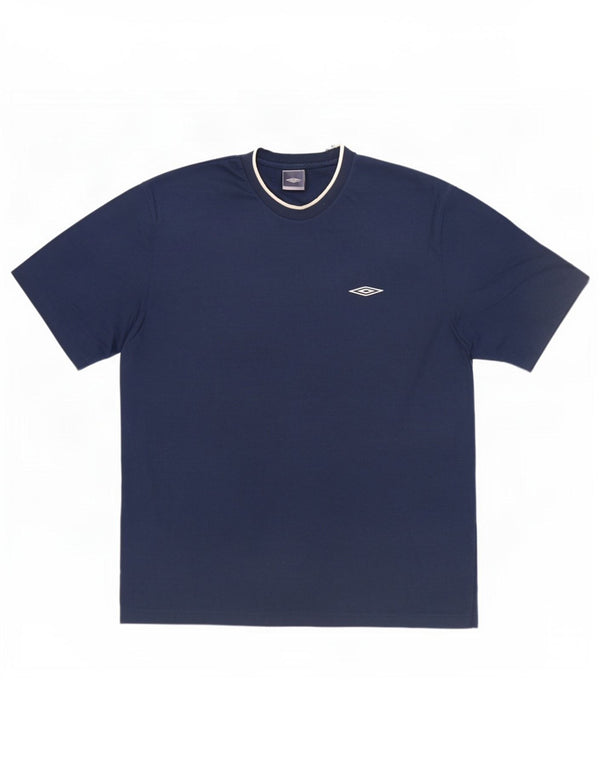 Umbro Mens T-Shirt Top 2XL Navy Blue Polyester