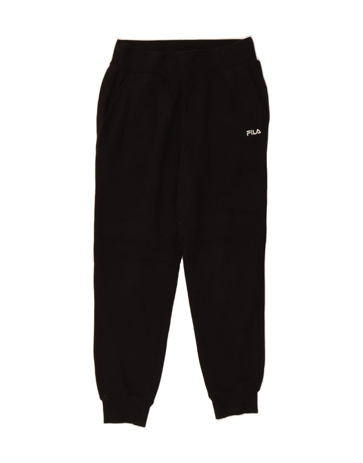 FILA Mens Tracksuit Trousers Joggers Small  Black Cotton Vintage Fila and Second-Hand Fila from Messina Hembry 