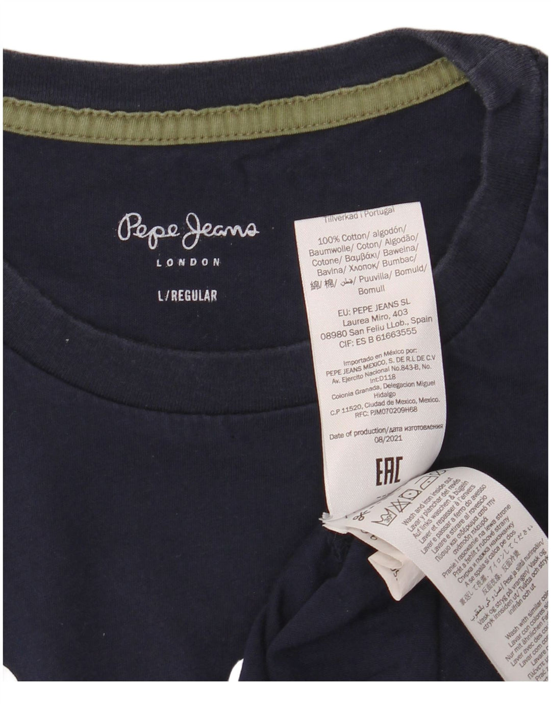 PEPE JEANS Velika muška majica kratkih rukava Regular kroja, tamnoplavi pamuk