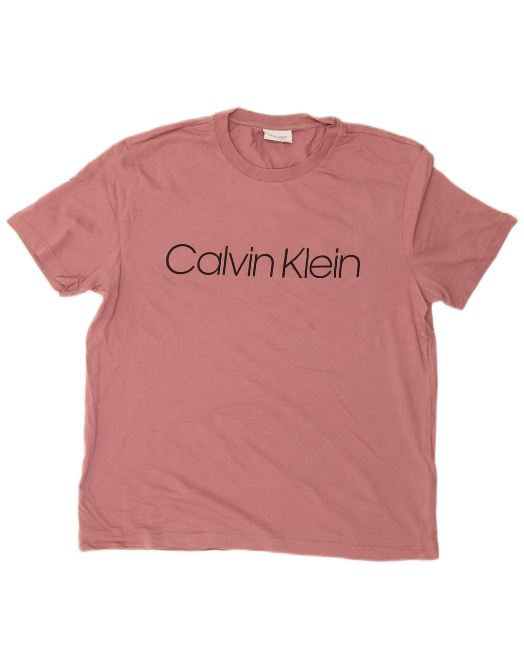 CALVIN KLEIN Ženska grafička majica kratkih rukava UK 18 XL Ružičasti pamuk