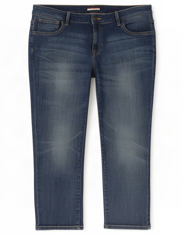 Tommy Hilfiger Ženske skraćene traperice US 12 Large W34 L25 Plavi pamuk