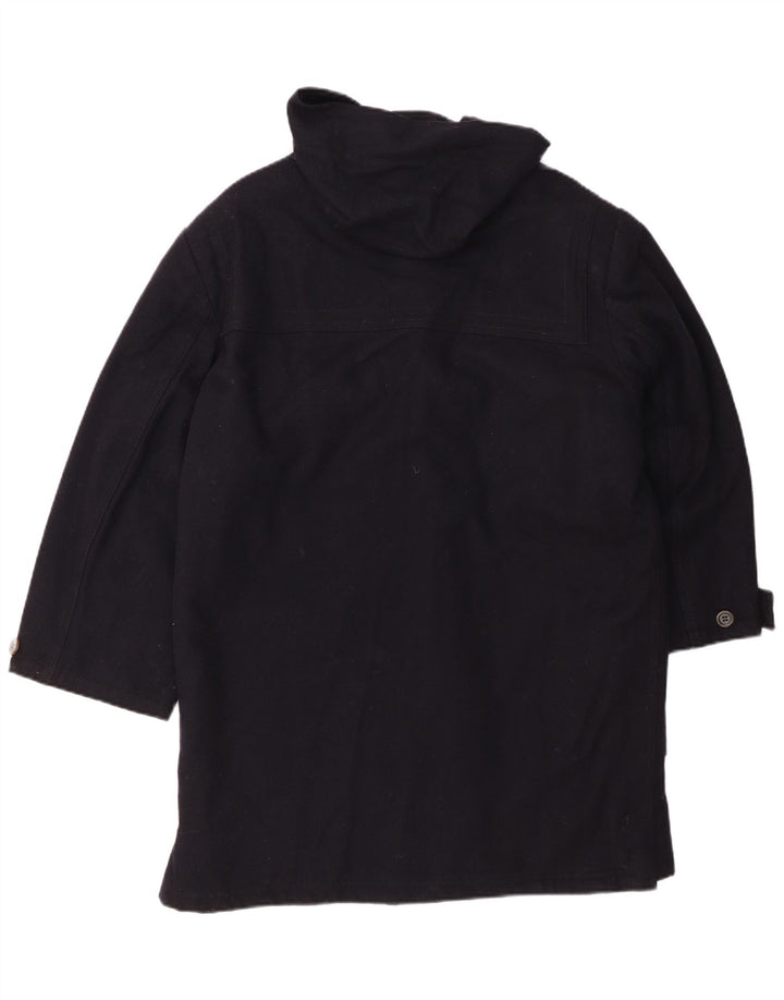 FACIBA Womens Hooded Duffle Coat IT 48 XL Navy Blue Wool