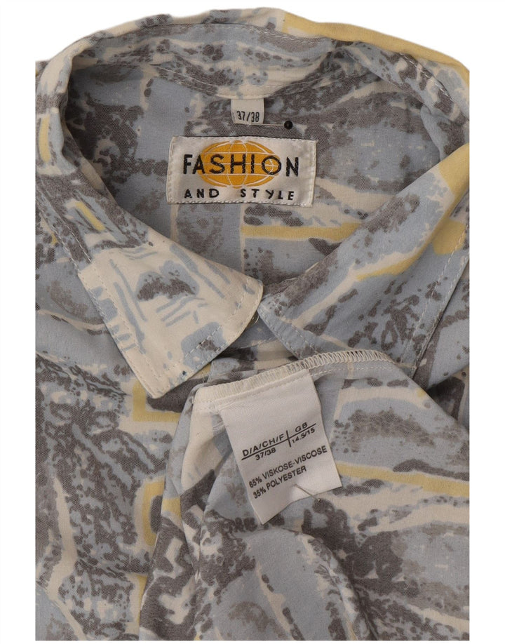 Vintage muška košulja s apstraktnim uzorkom, veličina 14 1/5 37/38 srednje raznobojna