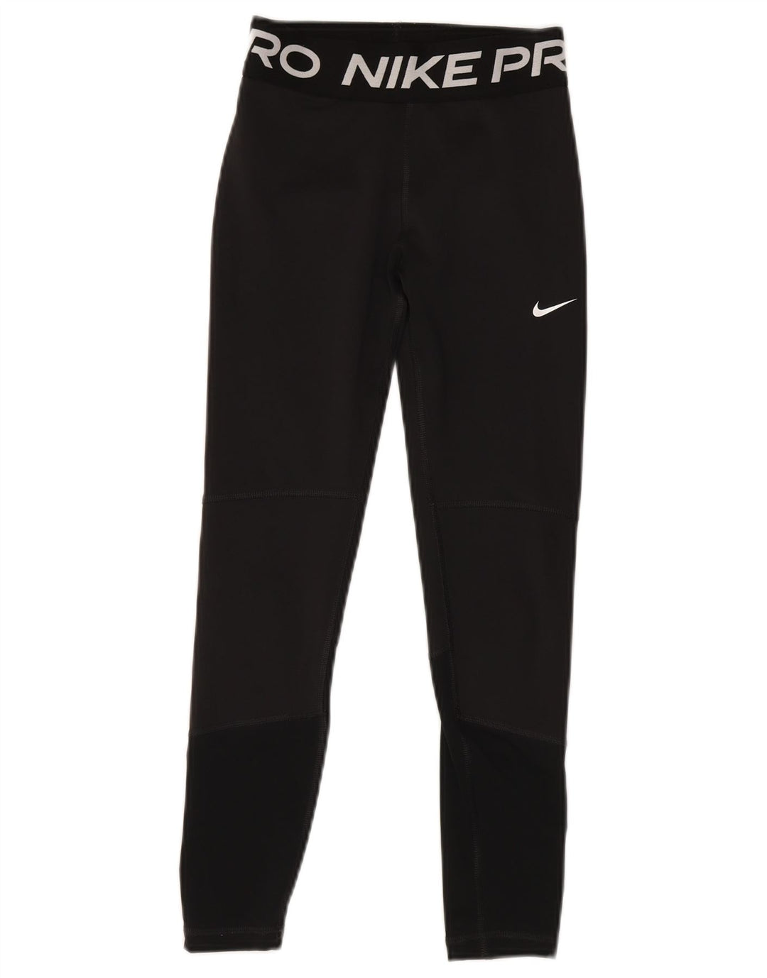 NIKE Girls Dri Fit Graphic Leggings 10-11 Years Medium Black Poliester