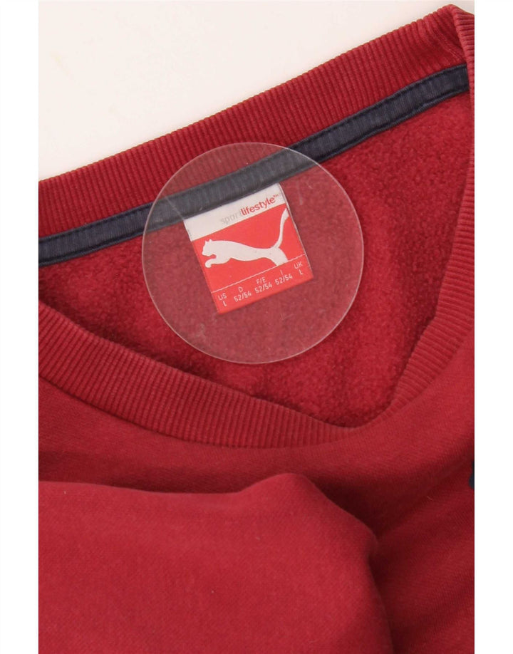 Puma muški džemper s grafičkim motivima, veliki, crveni