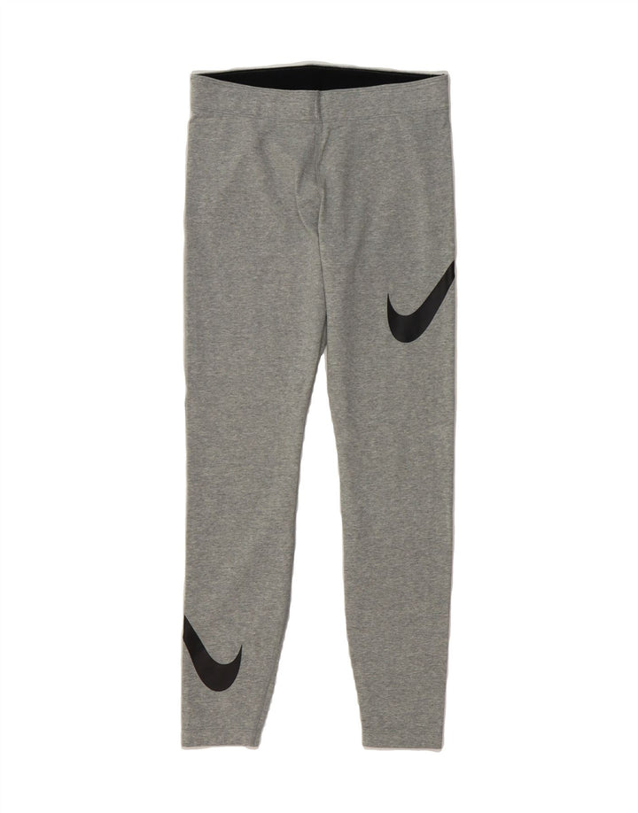 NIKE Womens Graphic Leggings UK 12 Medium  Grey Cotton Vintage Nike and Second-Hand Nike from Messina Hembry 