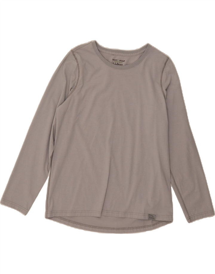 L.L.BEAN Mens Top Long Sleeve Medium Grey Polyester Vintage L.L.Bean and Second-Hand L.L.Bean from Messina Hembry 