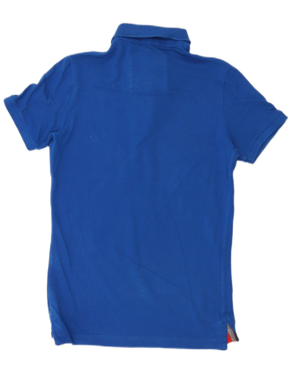 Superdry muška polo majica Srednje plavi pamuk