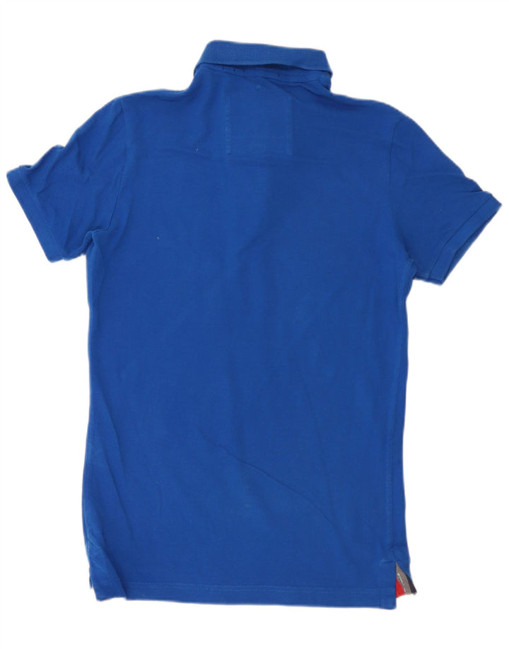 Superdry muška polo majica Srednje plavi pamuk