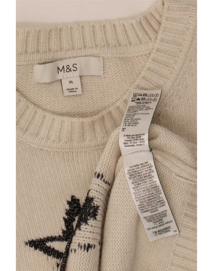Marks & Spencer ženski pulover s okruglim izrezom s apstraktnim uzorkom UK 18 XL B
