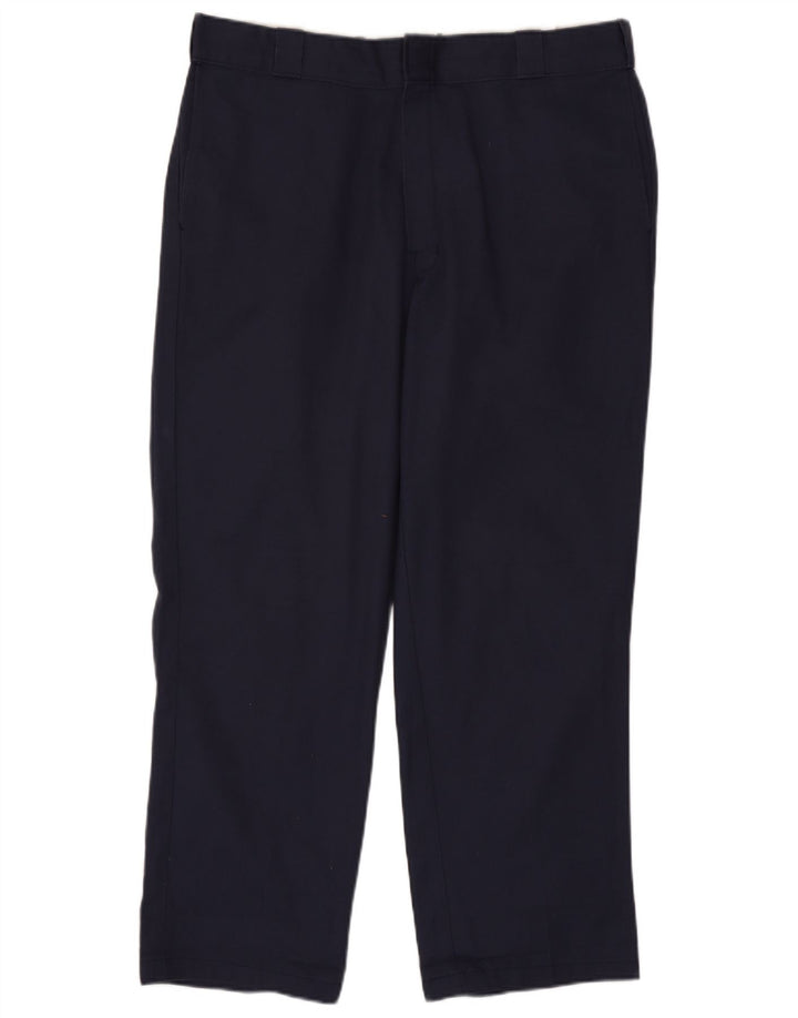 Dickies muške ravne chino hlače W38 L30 tamnoplavi poliester