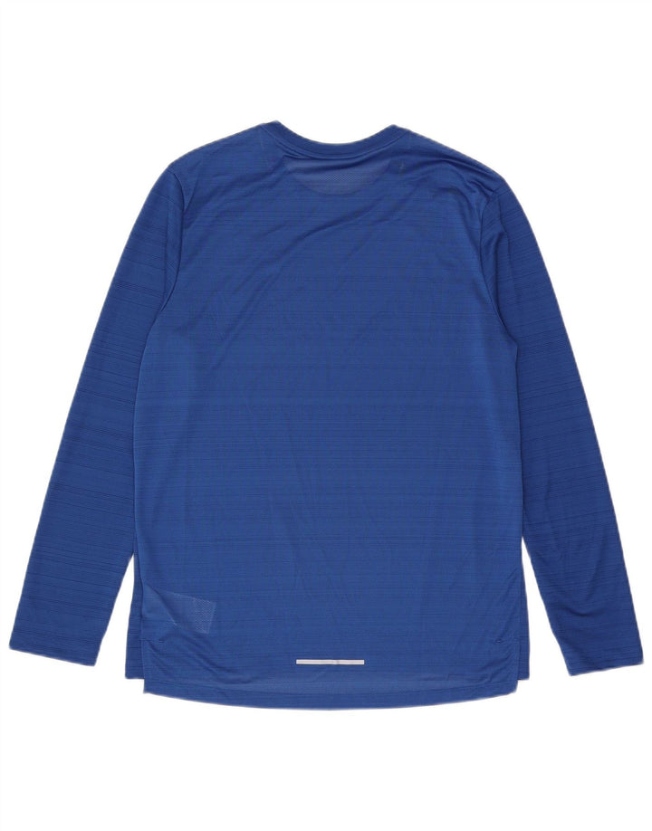 Nike muška Dri Fit majica s dugim rukavima srednje plave pruge od poliestera