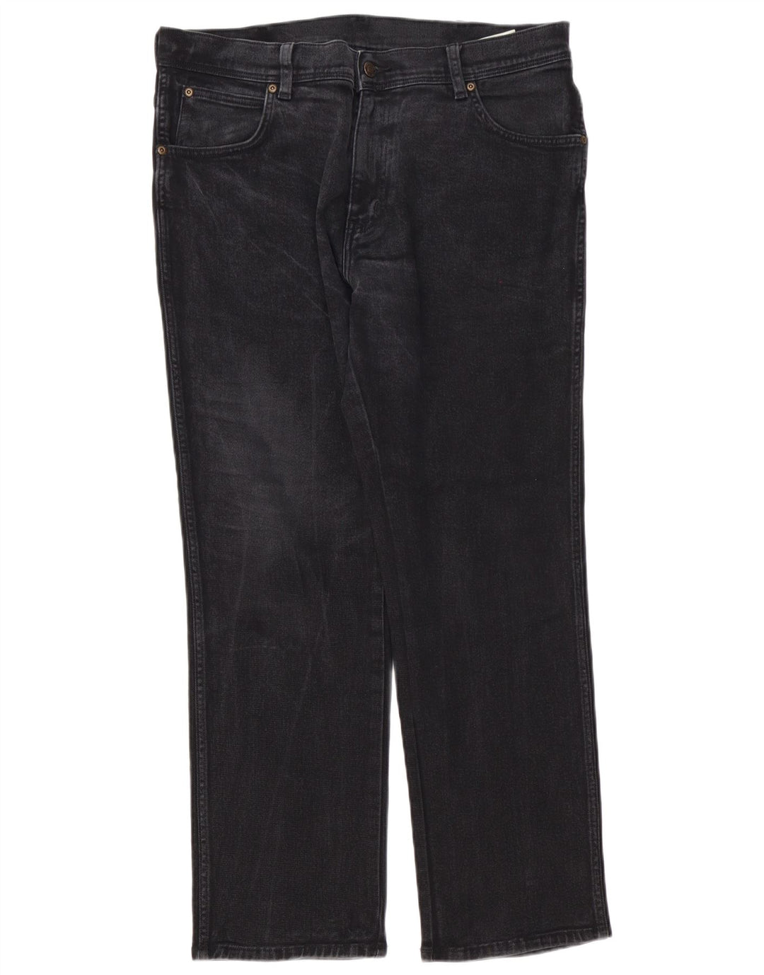 Wrangler muške ravne traperice W36 L30 crni pamuk