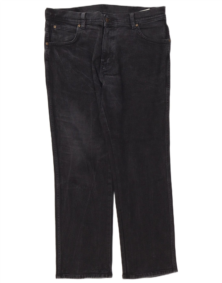 Wrangler muške ravne traperice W36 L30 crni pamuk