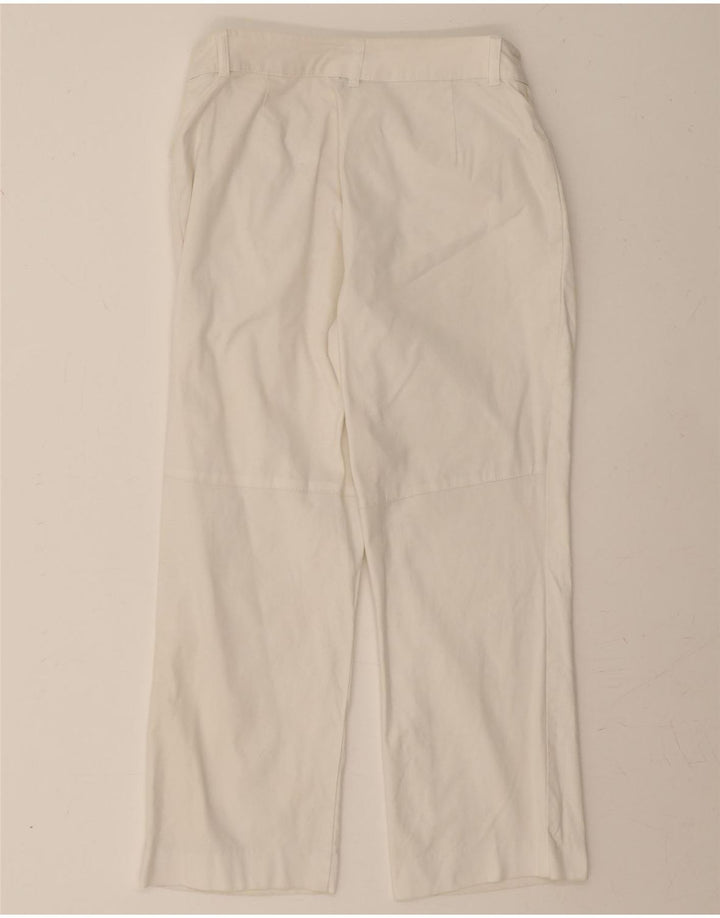 MOSSIMO Womens Straight Cropped Trousers US 6 Medium W28 L25 White Cotton Vintage Mossimo and Second-Hand Mossimo from Messina Hembry 