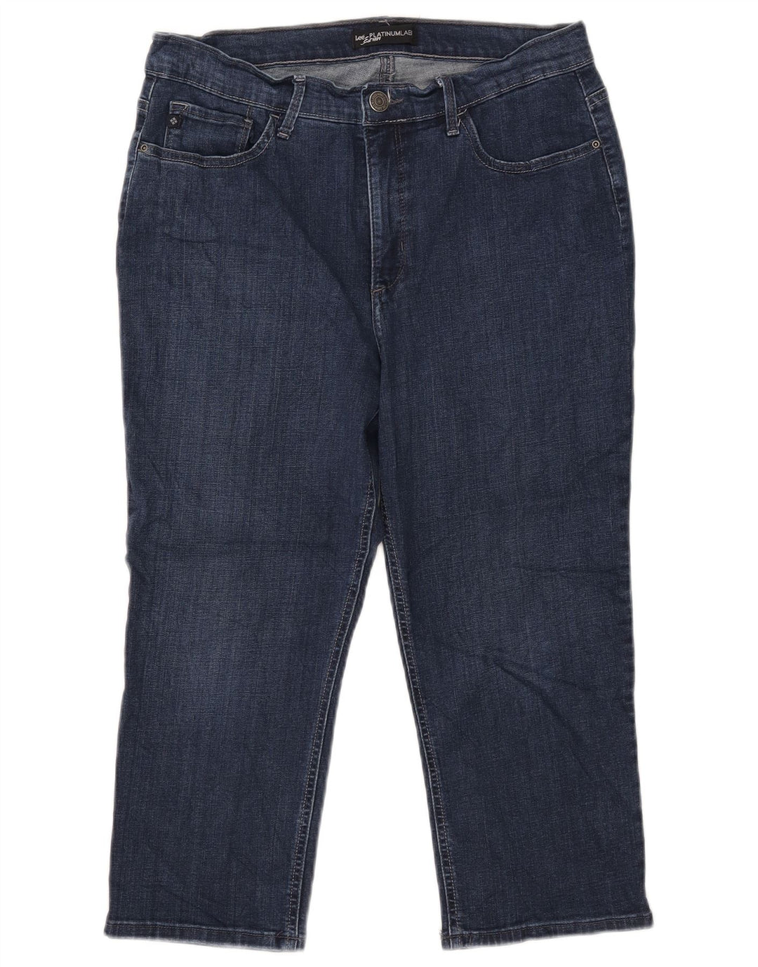 LEE Ženske kapri traperice Platinum Label W34 L21 tamnoplave