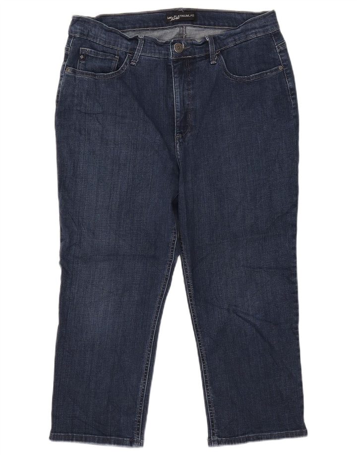 LEE Ženske kapri traperice Platinum Label W34 L21 tamnoplave