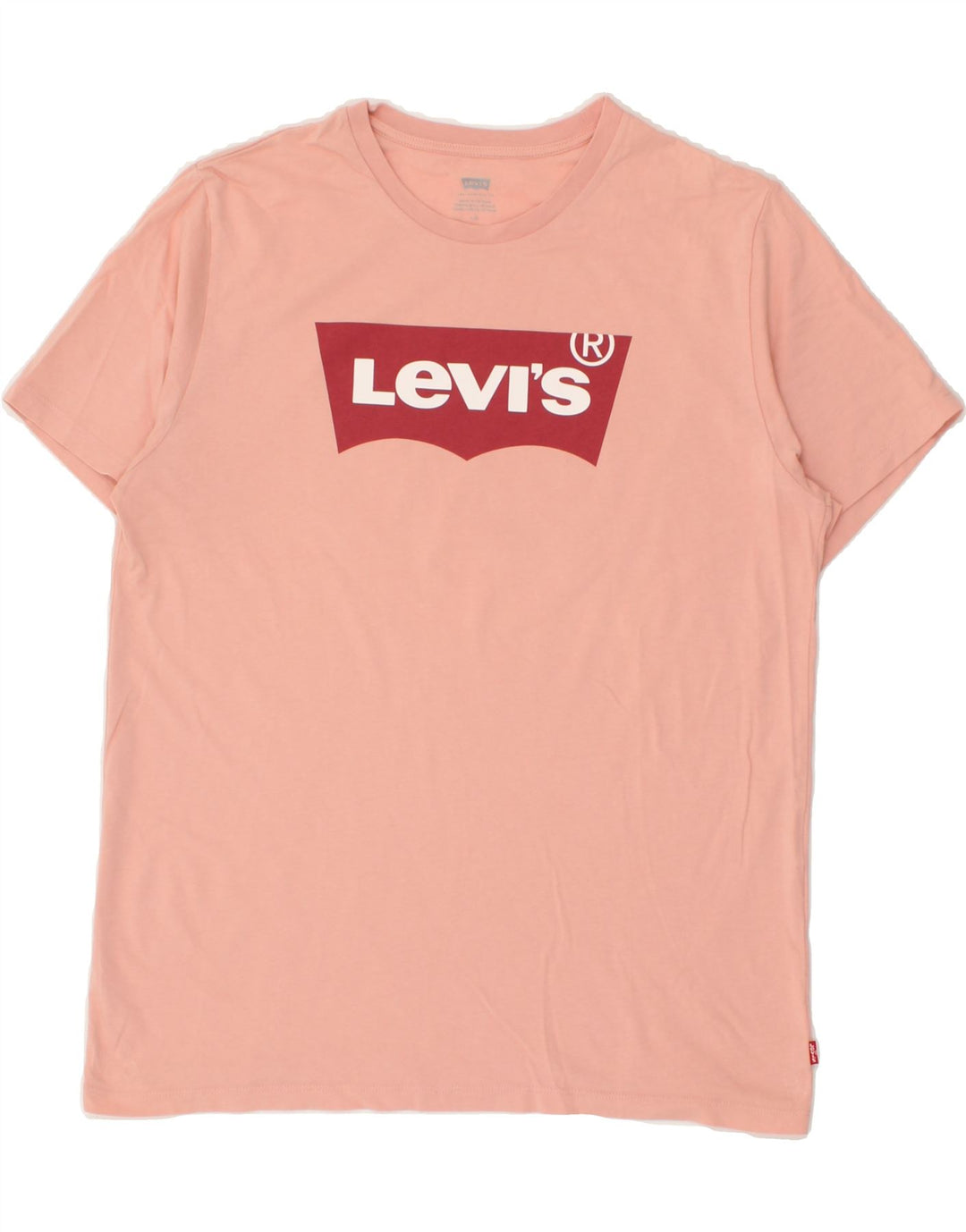 LEVI'S Womens Graphic T-Shirt Top UK 16 Large Pink Vintage Levi's and Second-Hand Levi's from Messina Hembry 