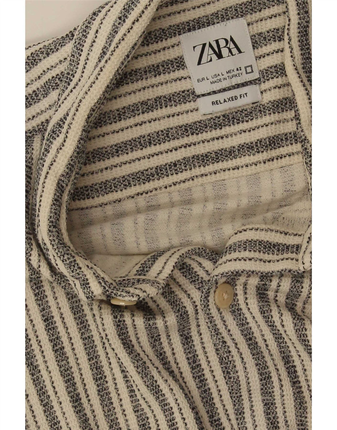 Zara muška majica kratkih rukava opuštenog kroja, velike sive pruge