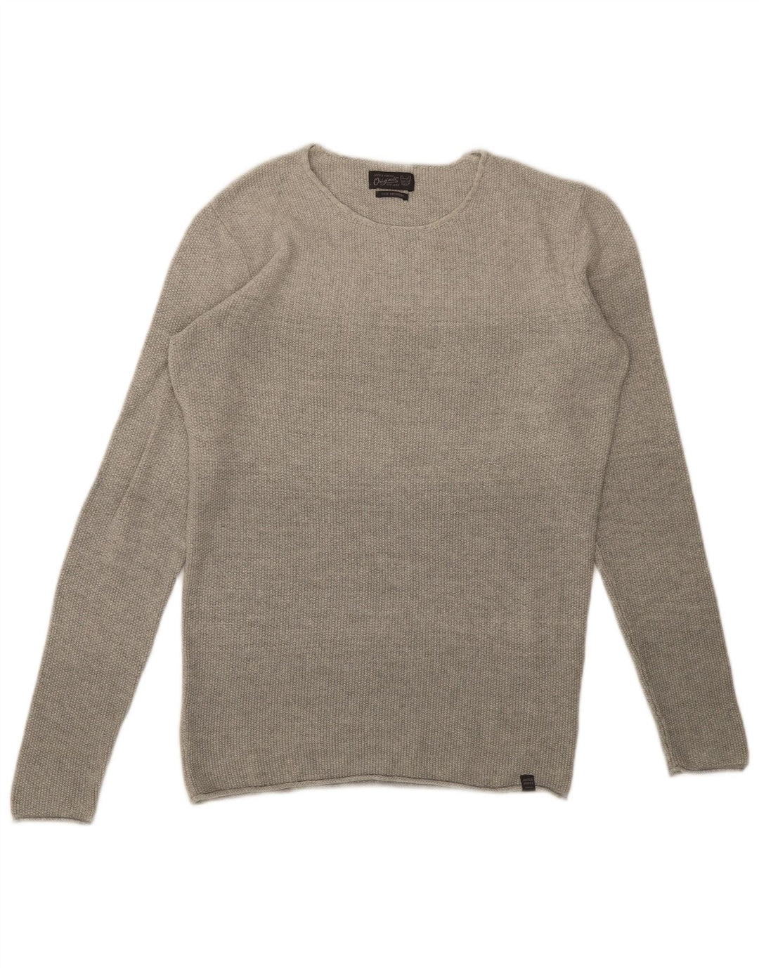 Jack & Jones muški džemper s okruglim izrezom, srednje sivi pamuk
