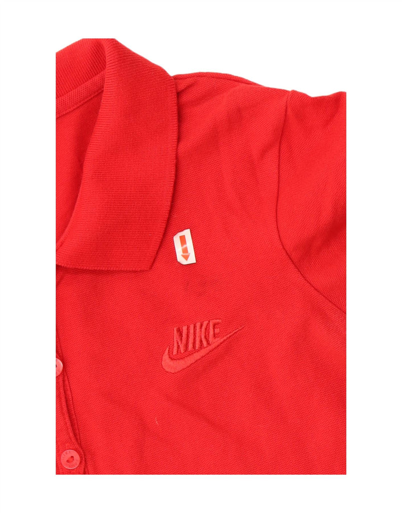NIKE Womens Polo Shirt UK 10/12 Medium Red Vintage Nike and Second-Hand Nike from Messina Hembry 