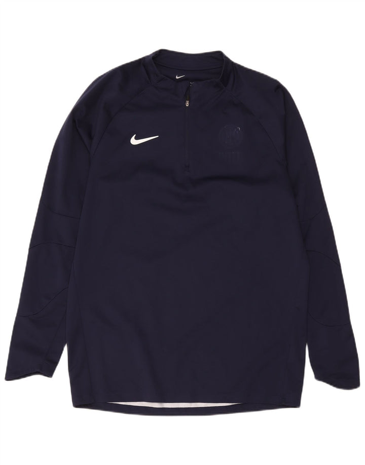 Nike Mens Inter Milan Graphic Pulover Trenirka Top Large Navy Blue