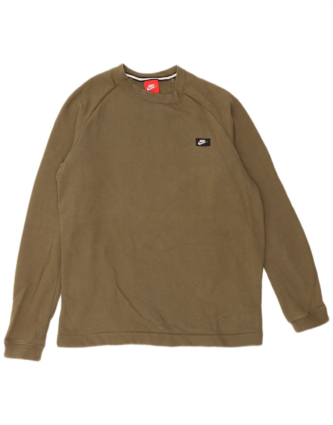 NIKE Mens Sweatshirt Jumper Medium Khaki Cotton