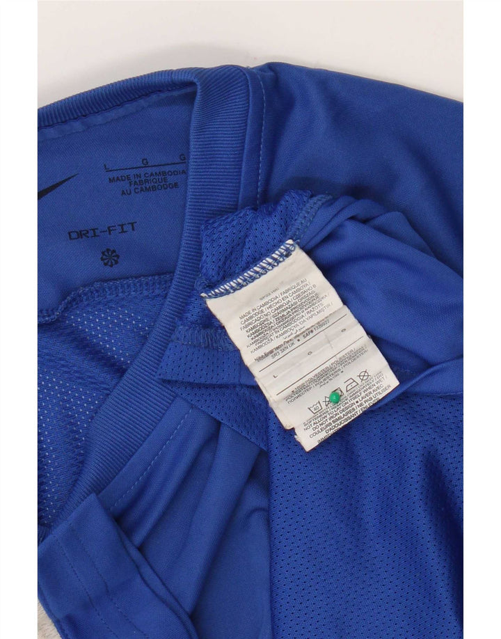 Nike Dri Fit majica kratkih rukava velika plava poliesterska boja