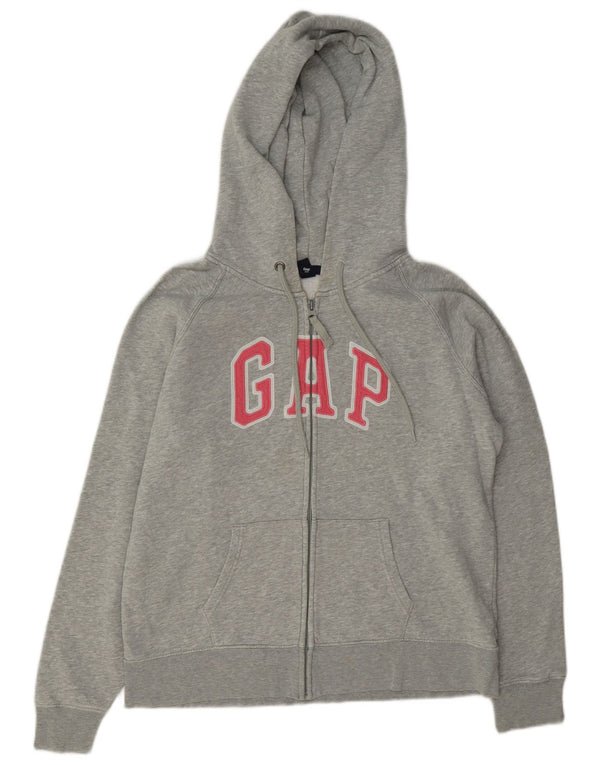 Gap ženski džemper s kapuljačom s patentnim zatvaračem UK 18 XL sivi flekasti pamuk