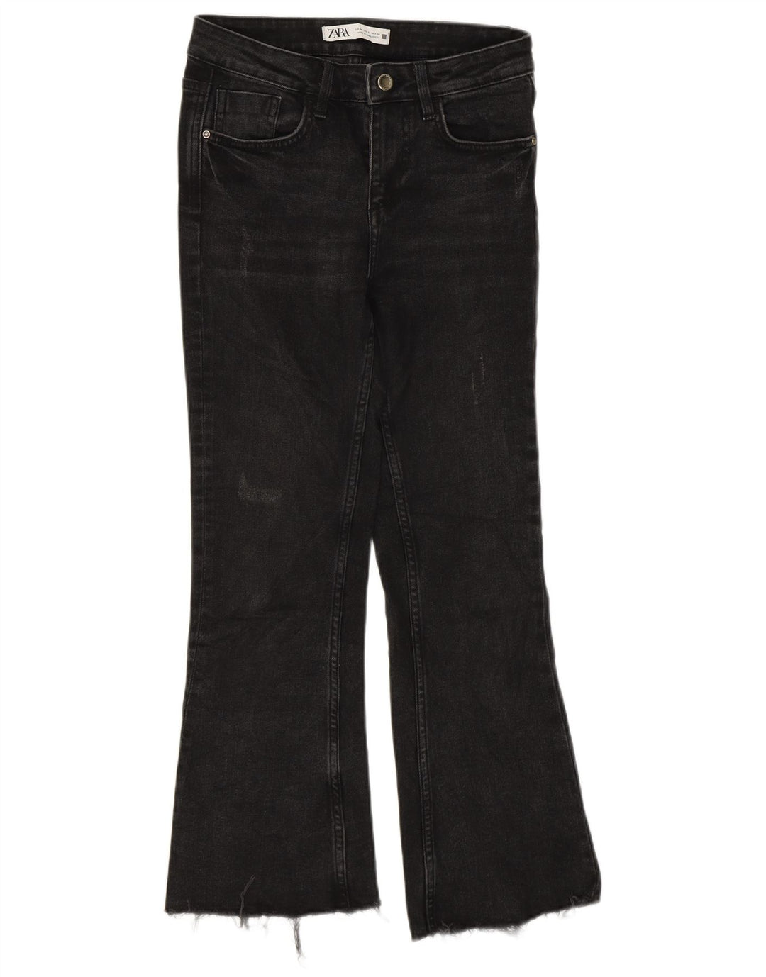 Zara ženske crop bootcut traperice EU 34 2XS W24 L25 sive