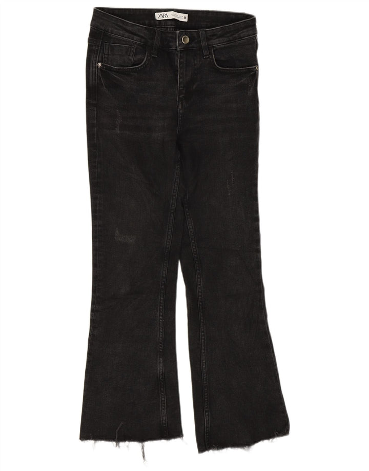 Zara ženske crop bootcut traperice EU 34 2XS W24 L25 sive