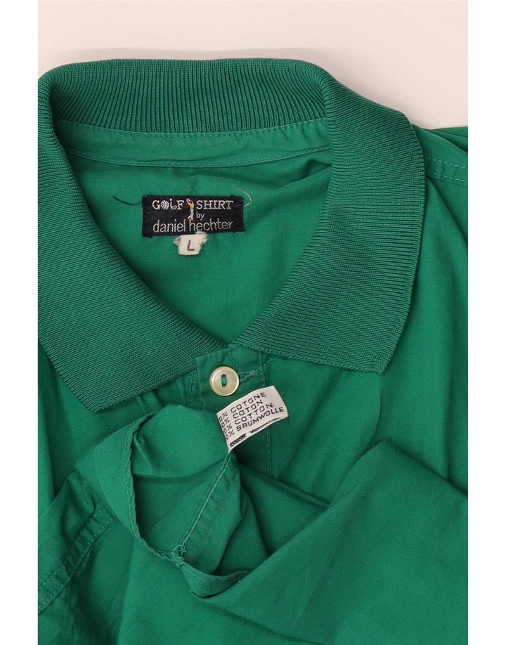Vintage muška pulover majica kratkih rukava Veliki zeleni pamuk