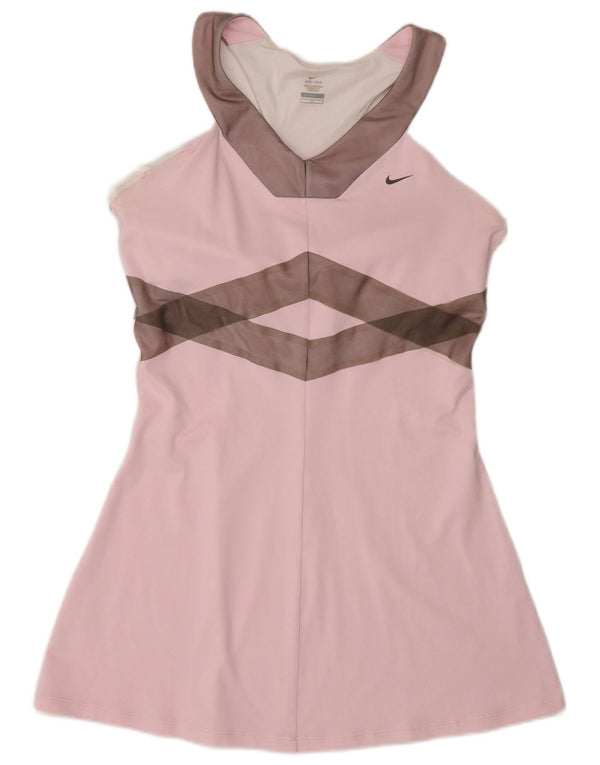 Nike ženska teniska haljina bez rukava Dri Fit UK 14 Large Pink Colourblock