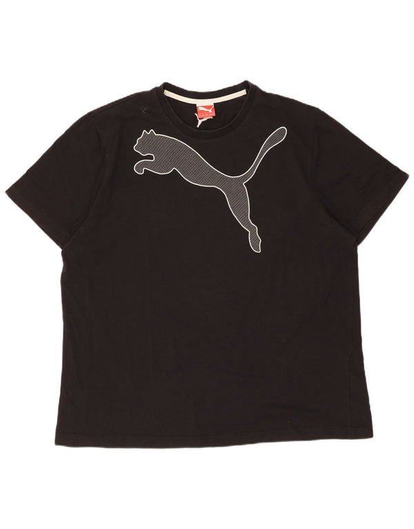 Puma muška majica s grafičkim motivima 2XL crni pamuk