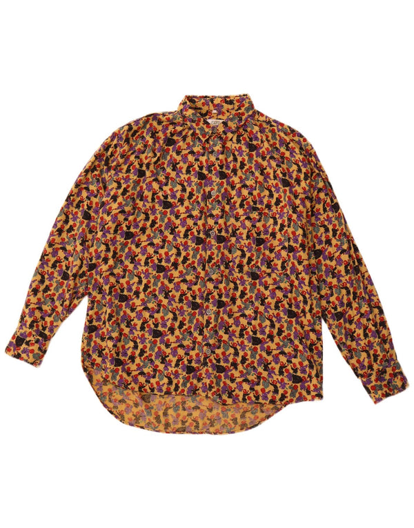 VINTAGE Mens Abstract Pattern Shirt Small Multicoloured