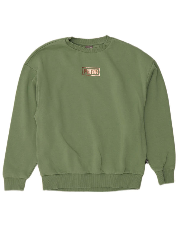 Puma ženski džemper s grafičkim motivima UK 10 Small Green Cotton