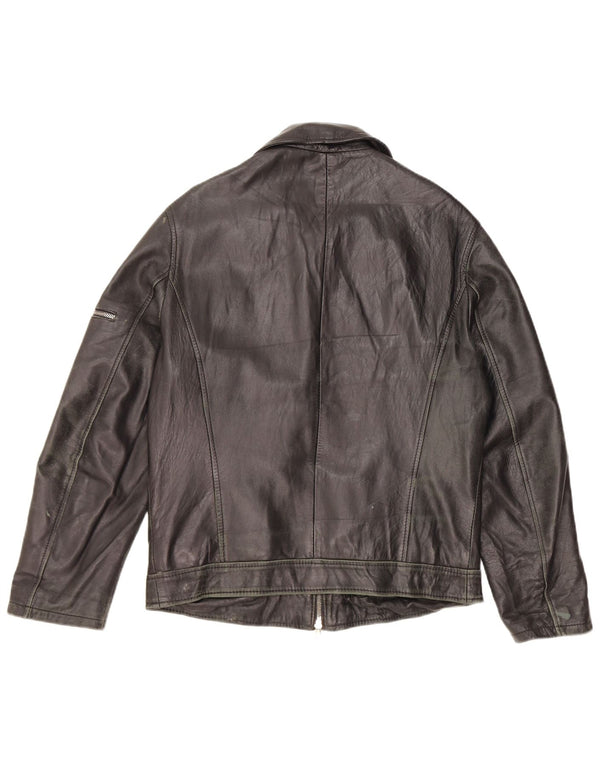 Lavorazione Artigianale muška kožna jakna IT 48 srednje crna koža