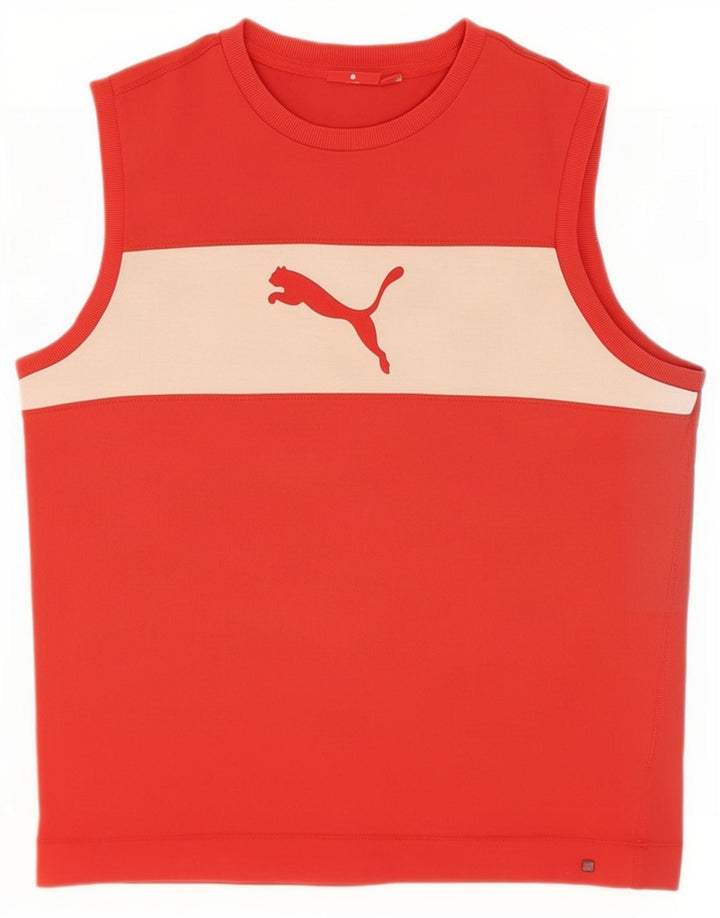 Puma muški grafički gornji dio prsluka Large Red Colourblock