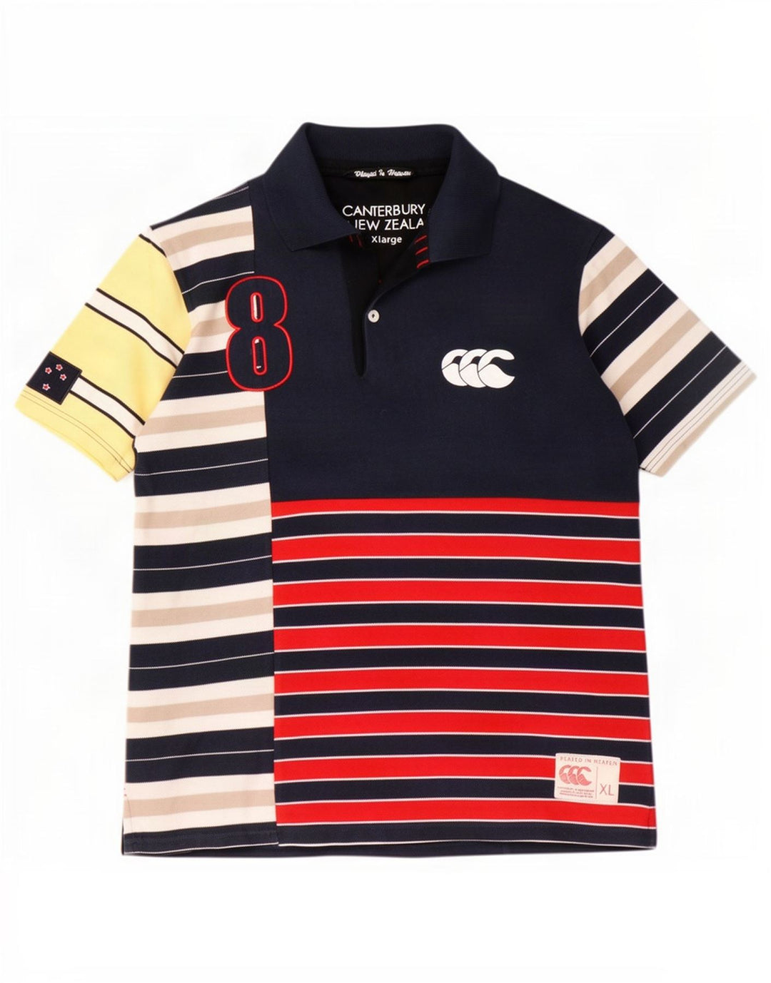 Canterbury muška ragbi polo majica s grafičkim motivima XL Raznobojni patchwork pamuk
