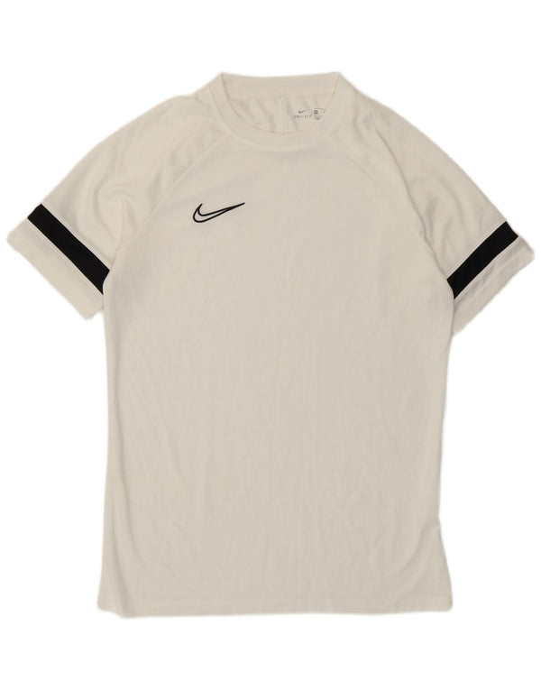 Nike Dri Fit T-Shirt Top srednje bijele boje od poliestera