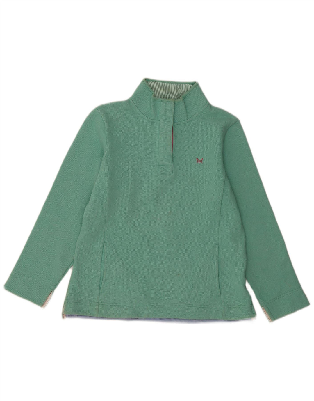Crew Clothing Ženska majica s dugmadima i izrezom UK 12 Srednje zelena