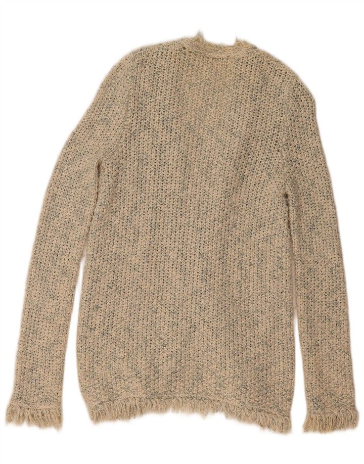 Zara ženski otvoreni kardigan pulover UK 14 Medium Beige Flecked