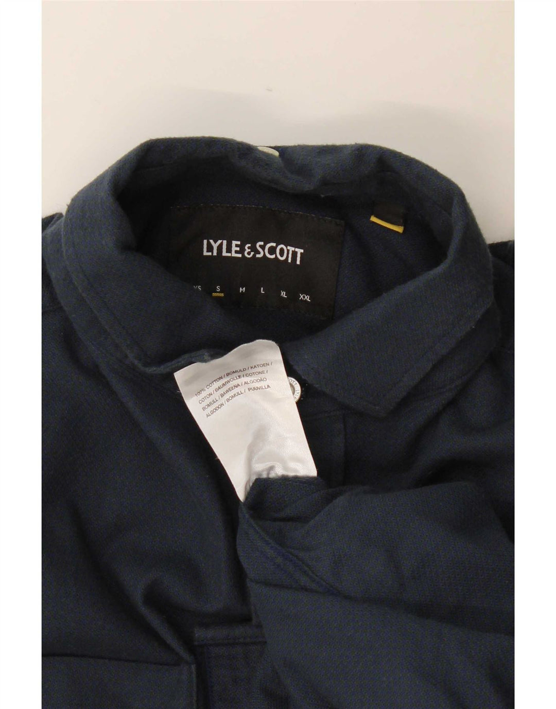 Lyle & Scott muška košulja mala tamnoplava pamučna