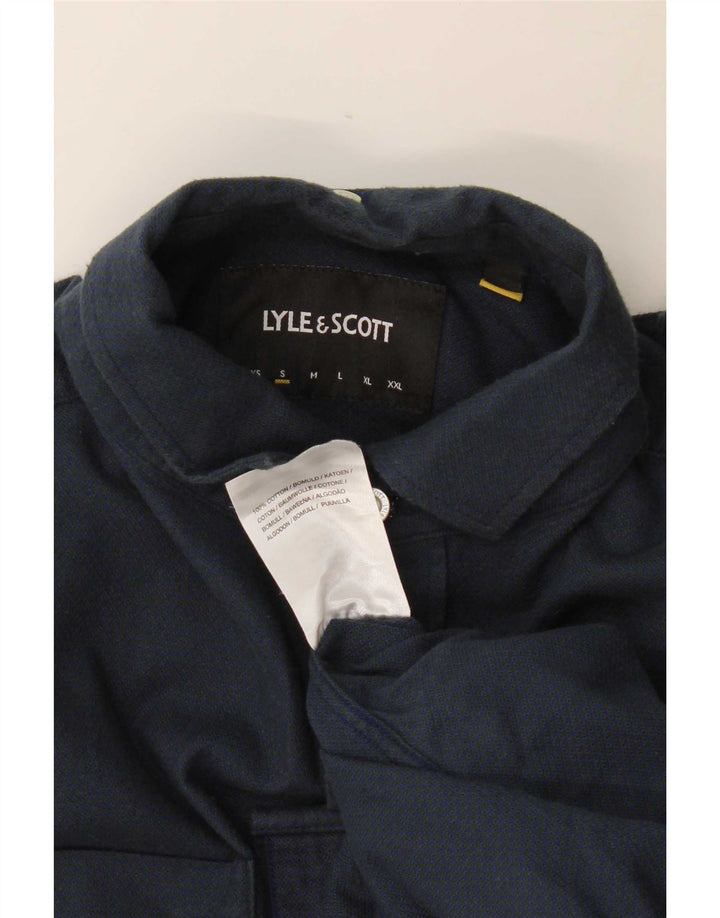 Lyle & Scott muška košulja mala tamnoplava pamučna