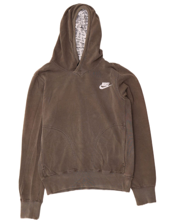 Ženska majica s kapuljačom Nike Graphic UK 10/12, srednji kaki pamuk