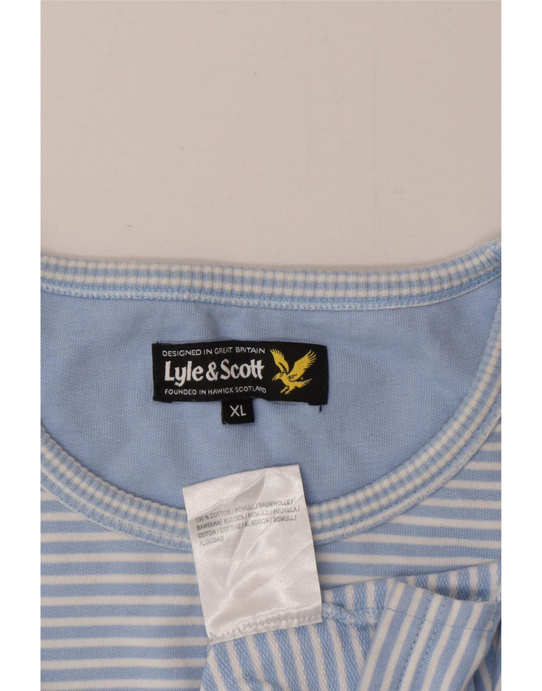 Lyle & Scott muška majica dugih rukava XL s plavim prugama