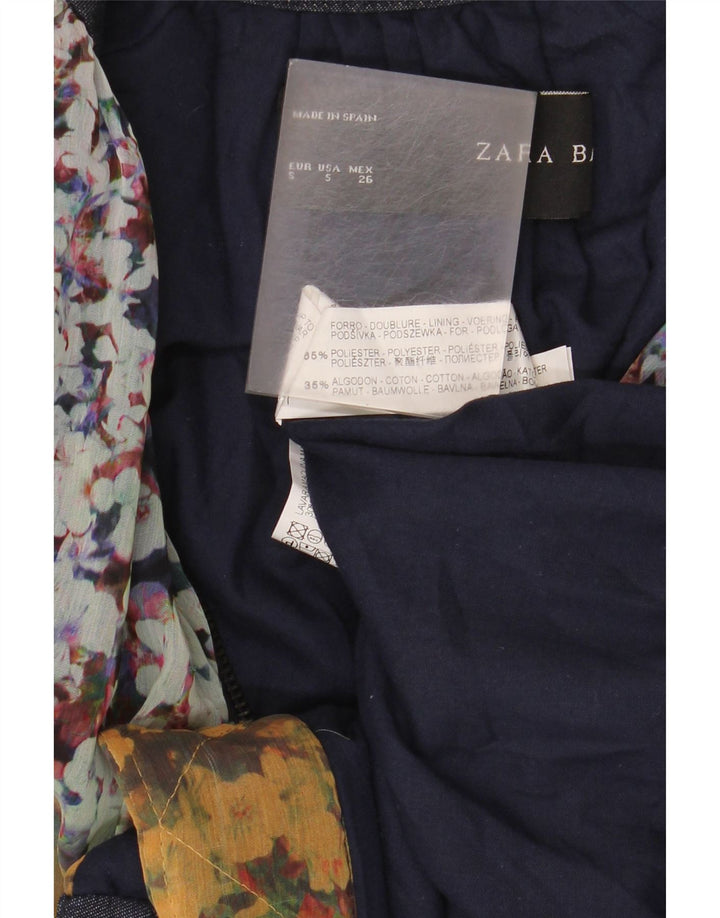 Zara ženska prevelika bomber jakna UK 10, mali žuti cvjetni poliester