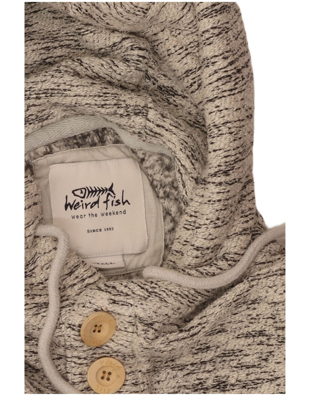 WEIRD FISH Muški džemper s kapuljačom, malene sive mrlje