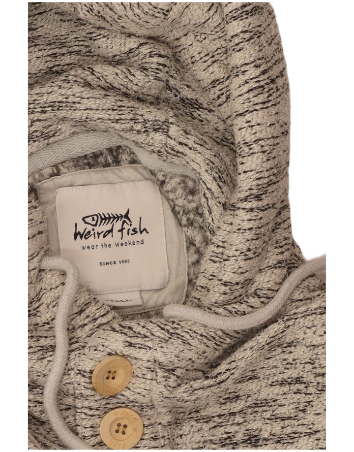 WEIRD FISH Muški džemper s kapuljačom, malene sive mrlje