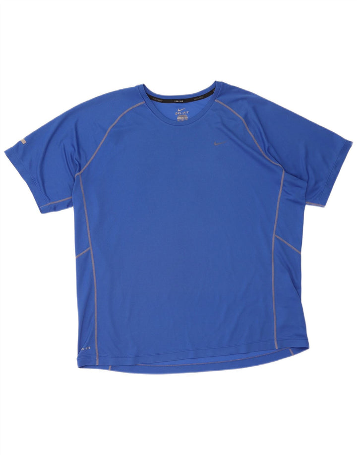Nike Dri Fit T-Shirt Top 2XL plavi poliester